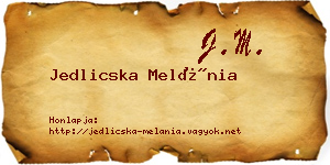 Jedlicska Melánia névjegykártya